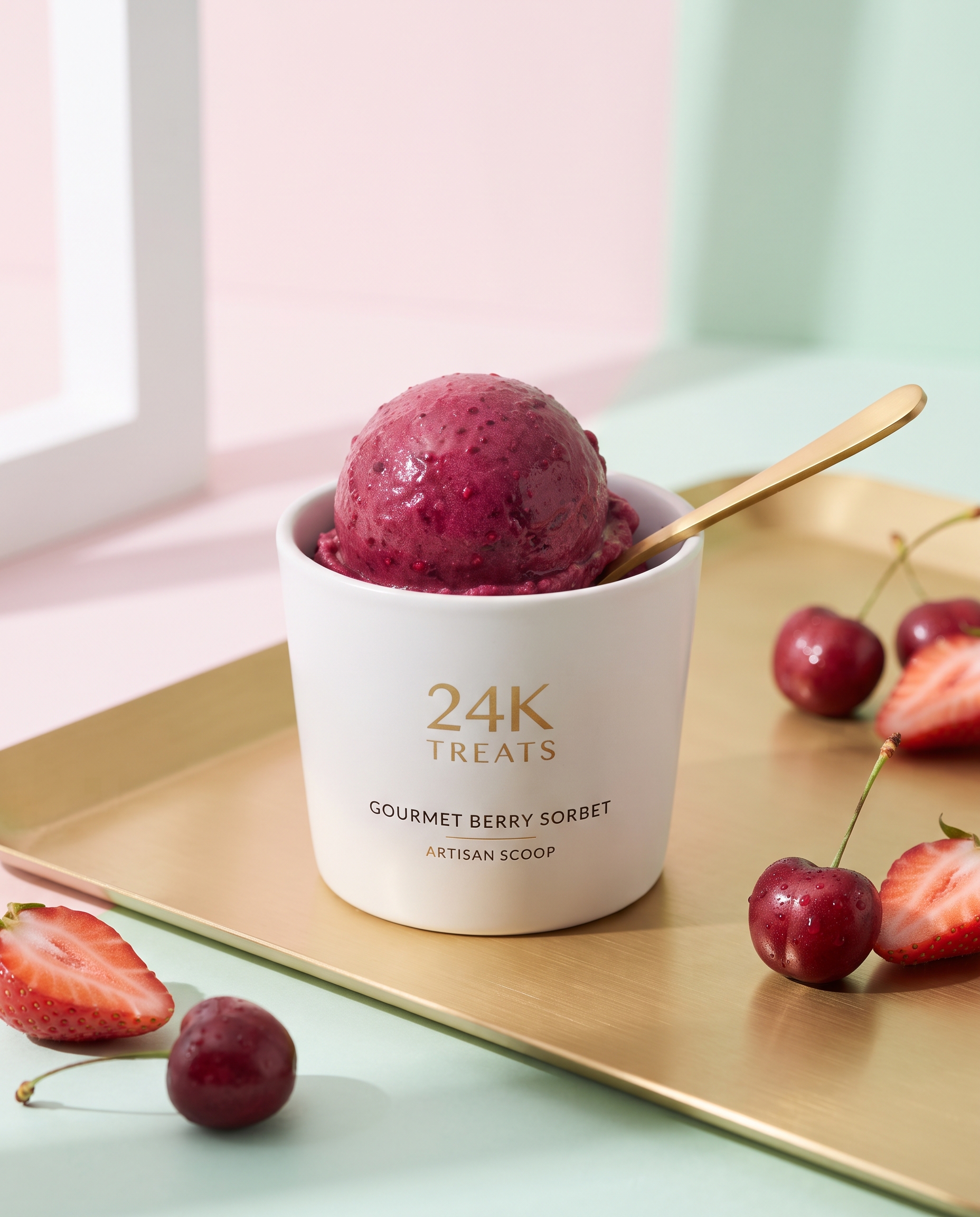 Cherry Strawberry Sorbet Tub